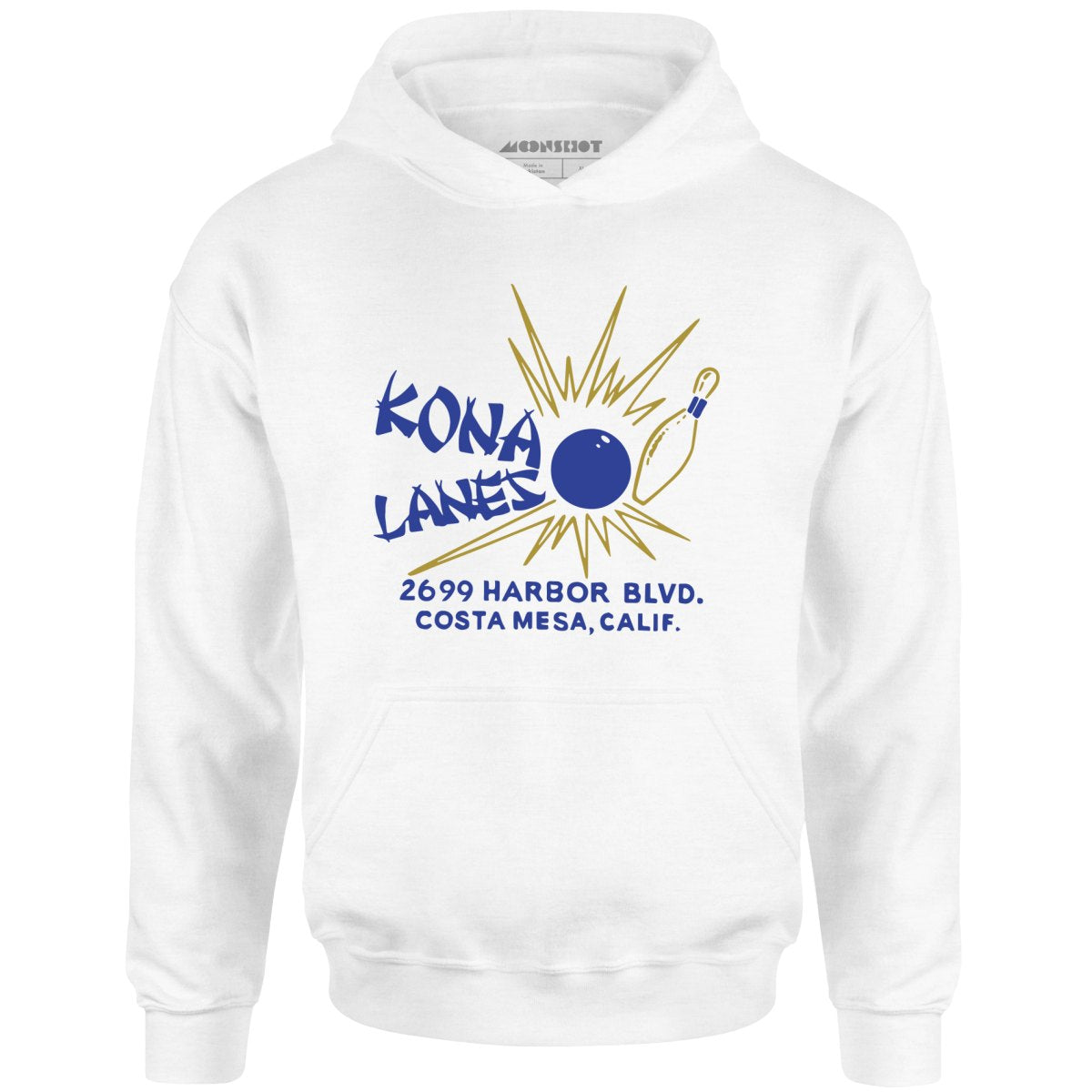 Kona Lanes v2 - Costa Mesa, CA - Vintage Bowling Alley - Unisex Hoodie