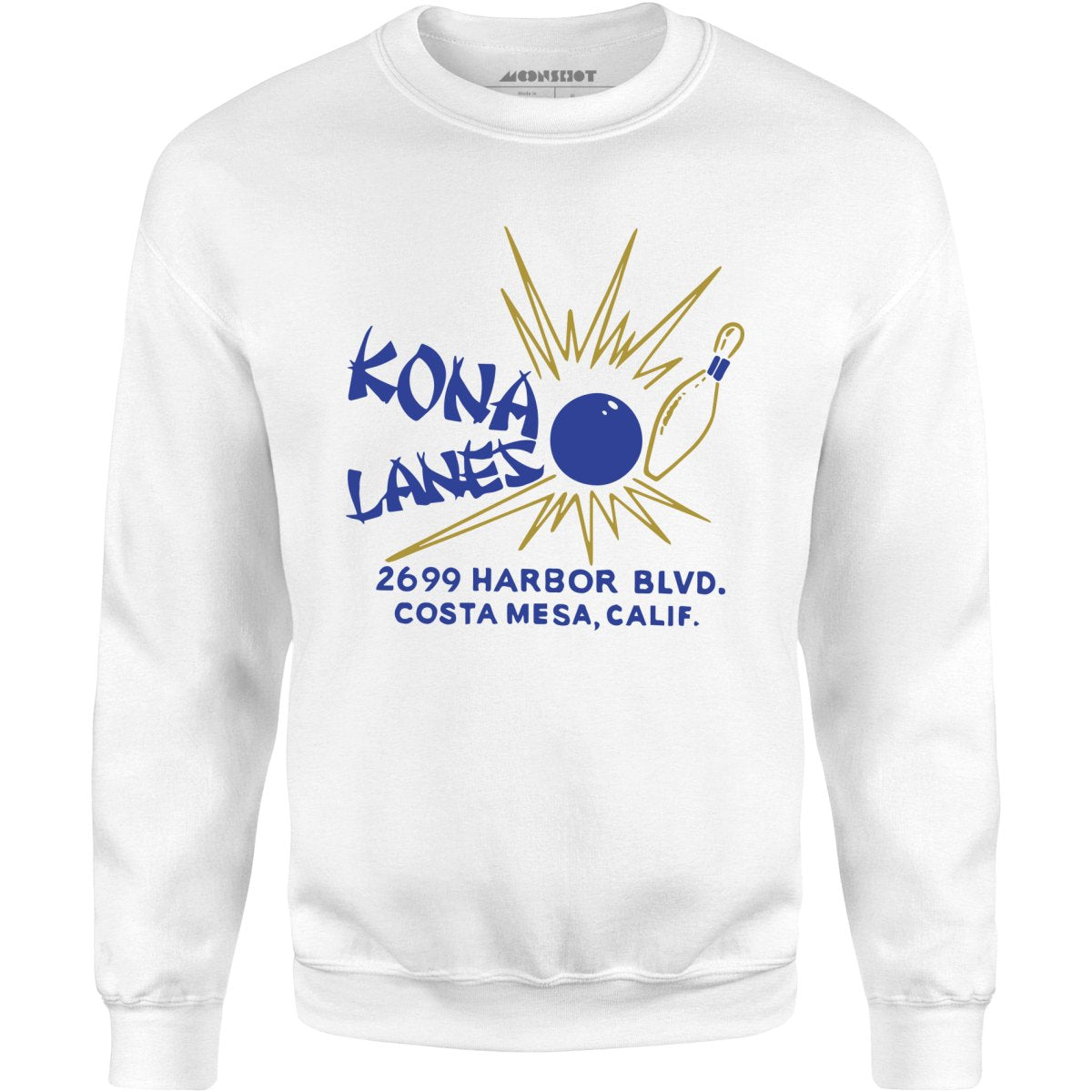 Kona Lanes v2 - Costa Mesa, CA - Vintage Bowling Alley - Unisex Sweatshirt
