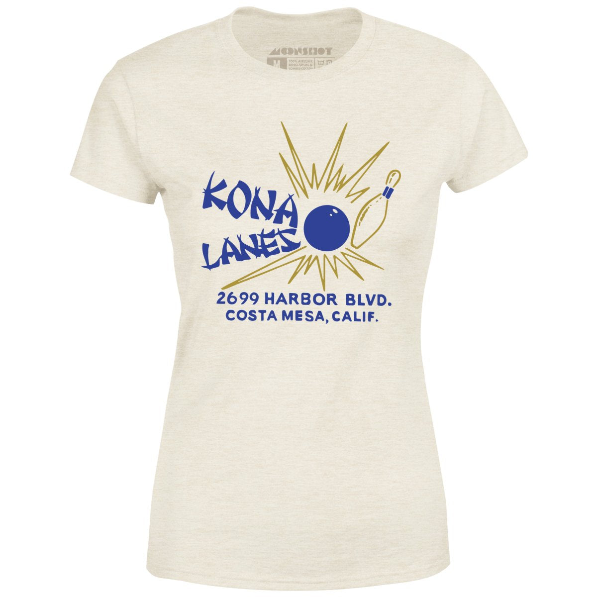 Kona Lanes v2 - Costa Mesa, CA - Vintage Bowling Alley - Women's T-Shirt