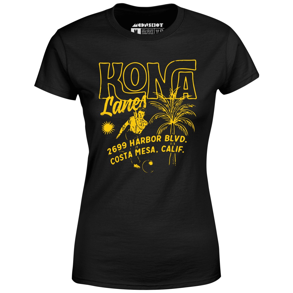Kona Lanes v3 - Costa Mesa, CA - Vintage Bowling Alley - Women's T-Shirt