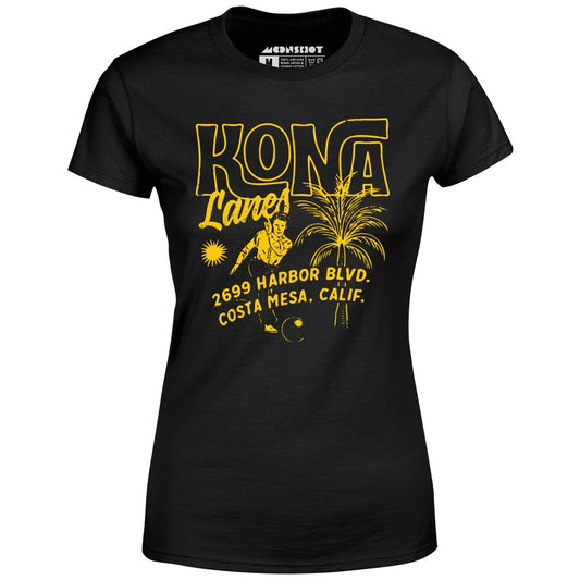 Kona Lanes v3 - Costa Mesa, CA - Vintage Bowling Alley - Women's T-Shirt