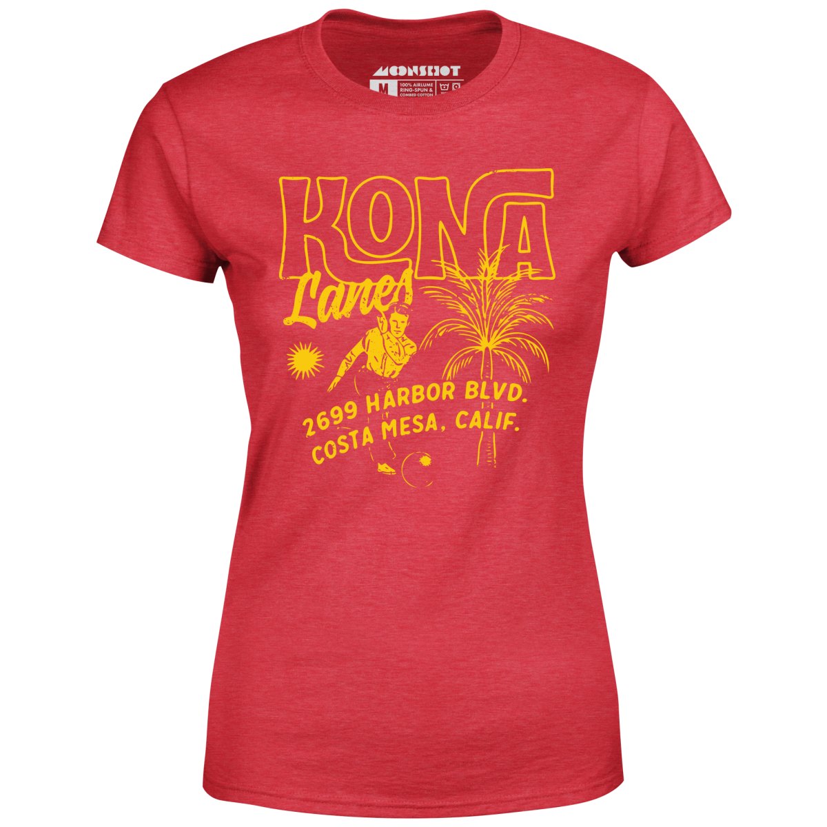 Kona Lanes v3 - Costa Mesa, CA - Vintage Bowling Alley - Women's T-Shirt