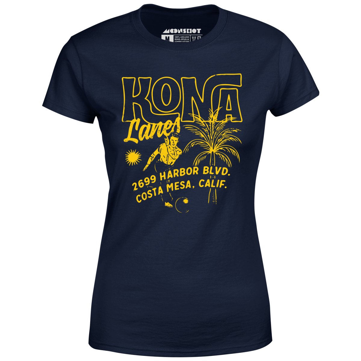 Kona Lanes v3 - Costa Mesa, CA - Vintage Bowling Alley - Women's T-Shirt