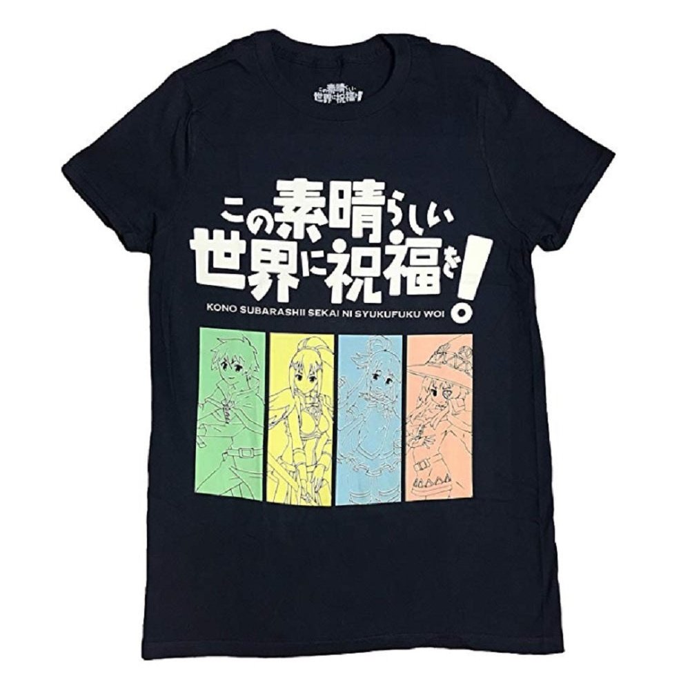 Konosuba Kazuma, Aqua, Megumin, Darkness Group Adult T Shirt - clothing by TeeHivey.com