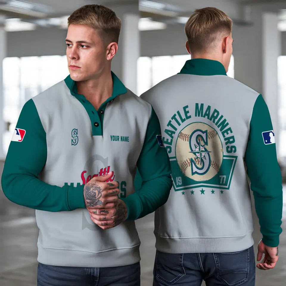 Seattle Mariner New Collection Casual Stand Collar Sweatshirt