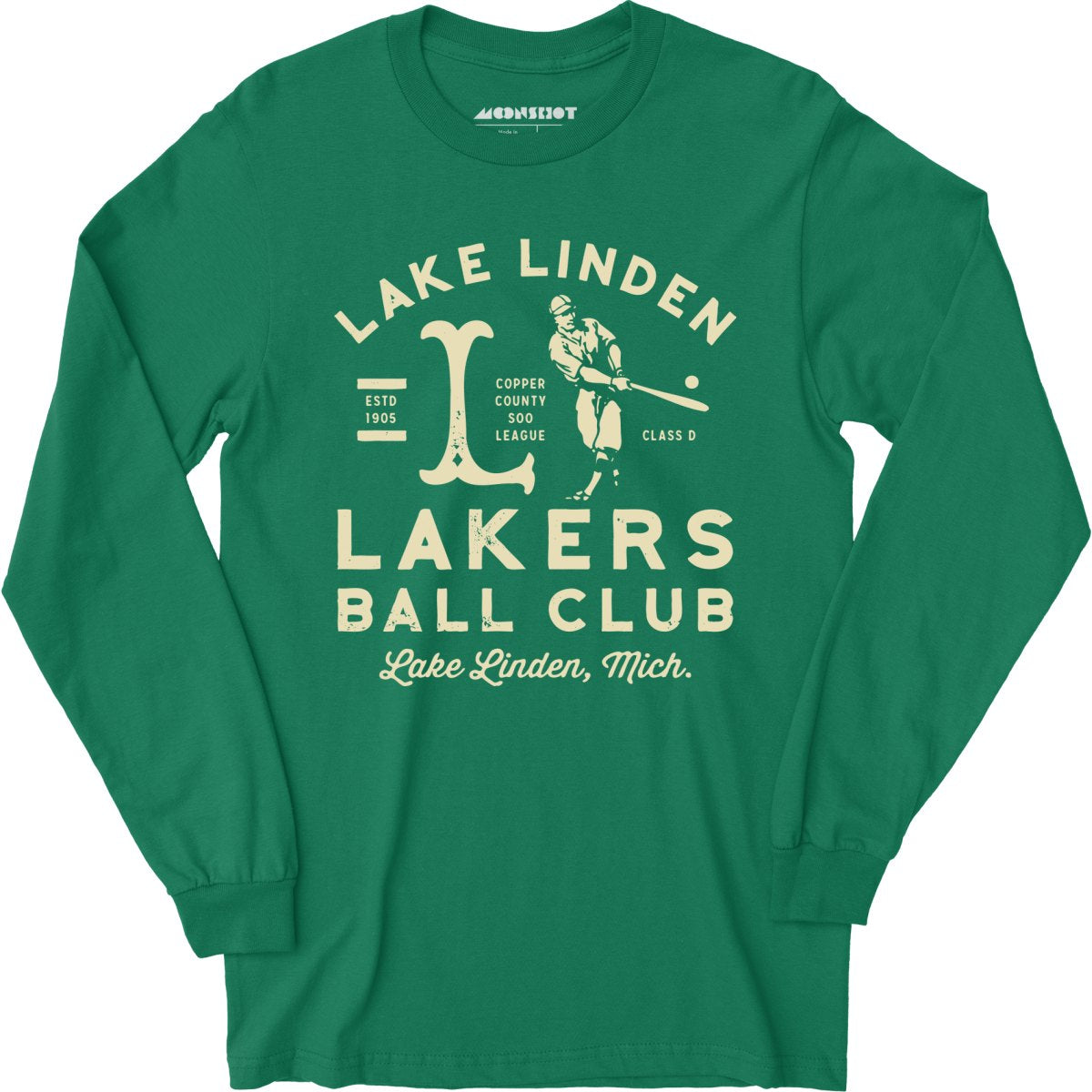 Lake Linden Lakers - Michigan - Vintage Defunct Baseball Teams - Long Sleeve T-Shirt