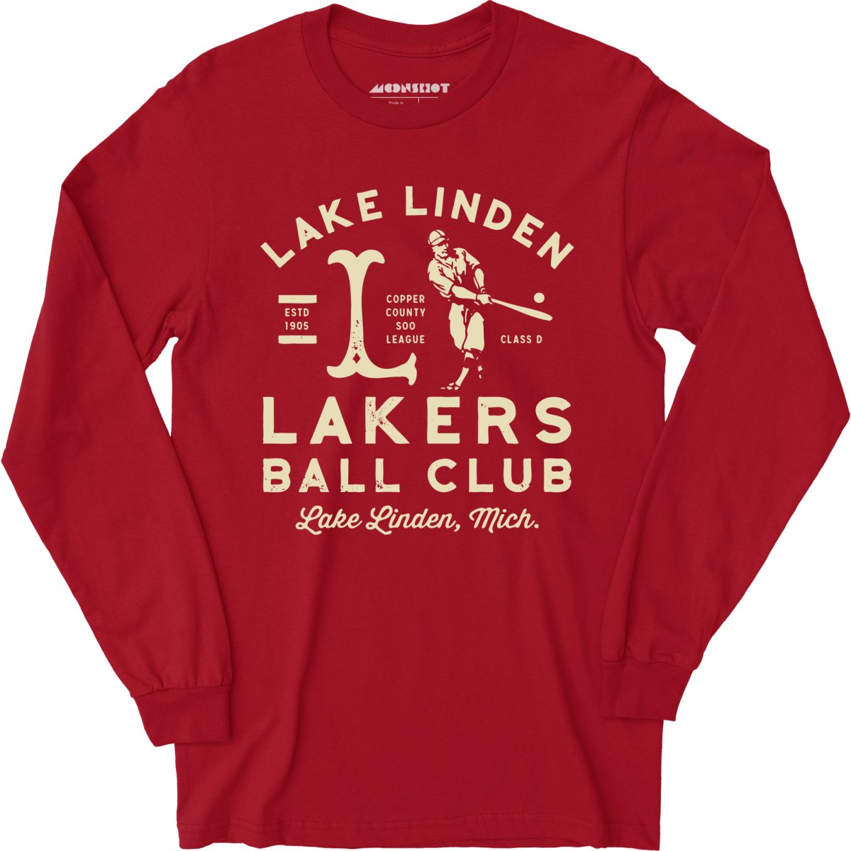 Lake Linden Lakers - Michigan - Vintage Defunct Baseball Teams - Long Sleeve T-Shirt