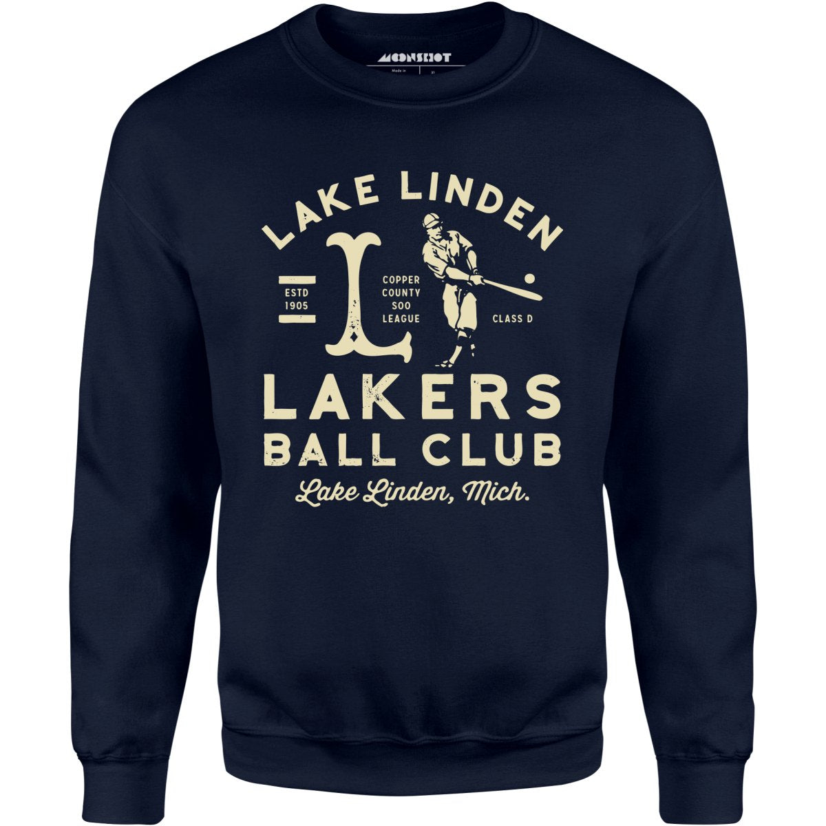 Lake Linden Lakers - Michigan - Vintage Defunct Baseball Teams - Unisex Sweatshirt