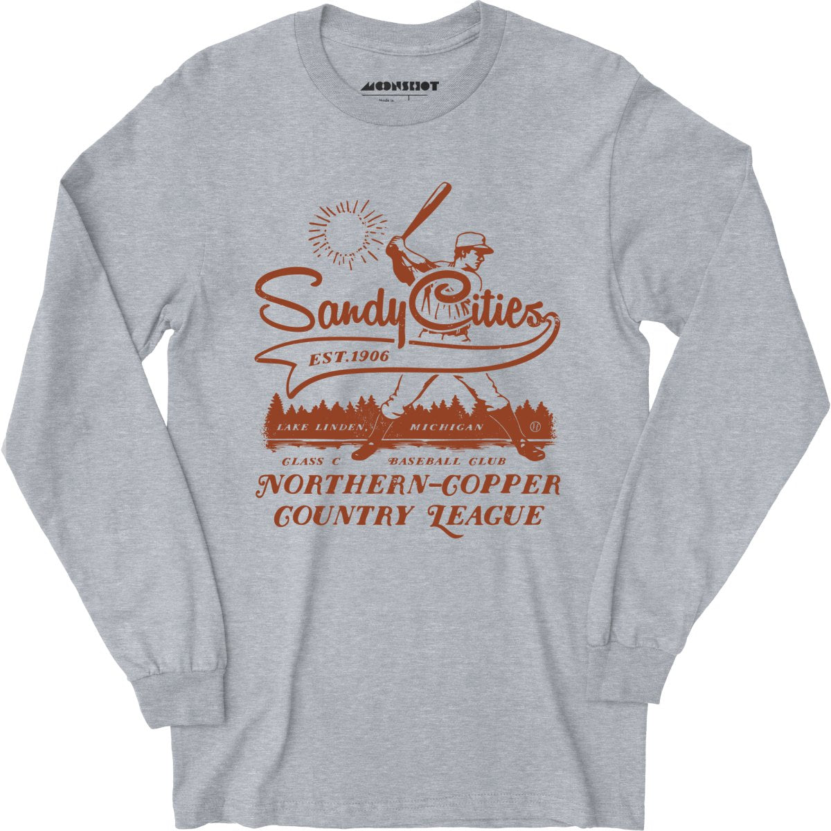 Lake Linden Sandy Cities - Michigan - Vintage Defunct Baseball Teams - Long Sleeve T-Shirt