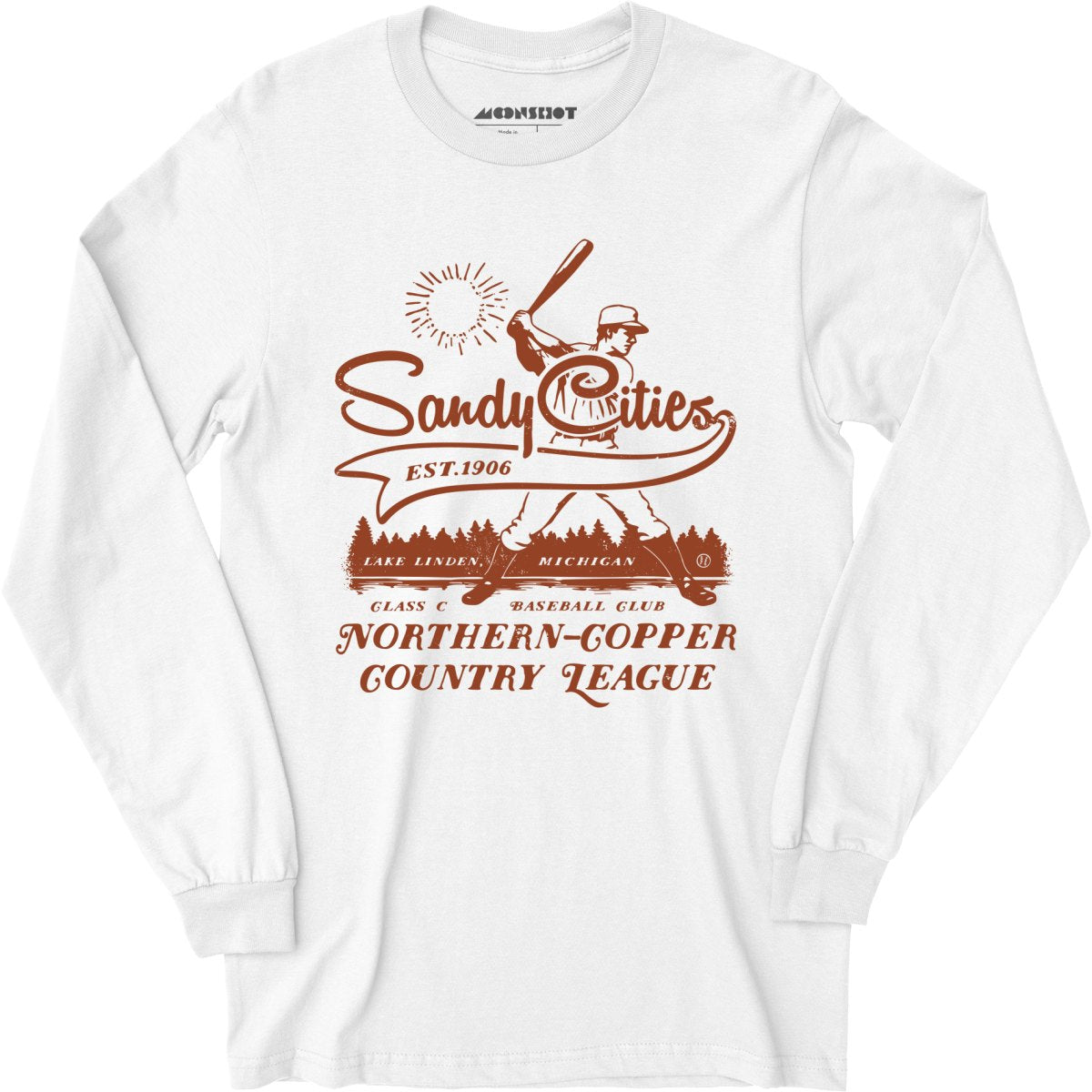 Lake Linden Sandy Cities - Michigan - Vintage Defunct Baseball Teams - Long Sleeve T-Shirt