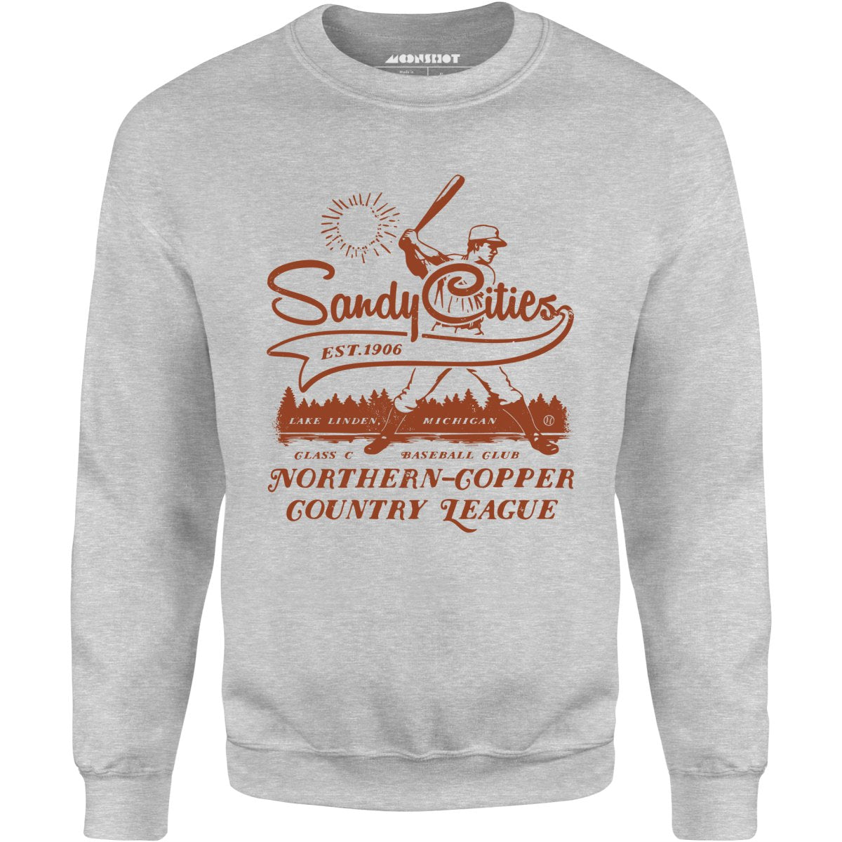 Lake Linden Sandy Cities - Michigan - Vintage Defunct Baseball Teams - Unisex Sweatshirt