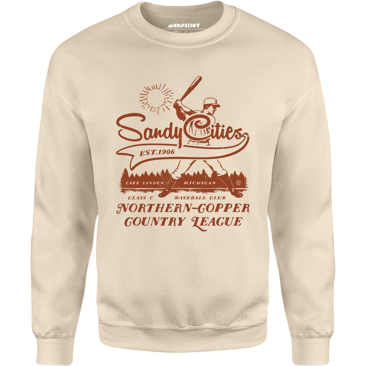 Lake Linden Sandy Cities - Michigan - Vintage Defunct Baseball Teams - Unisex Sweatshirt
