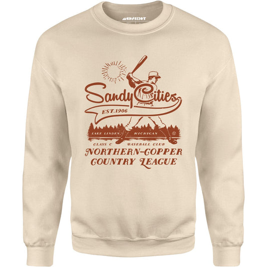 Lake Linden Sandy Cities - Michigan - Vintage Defunct Baseball Teams - Unisex Sweatshirt