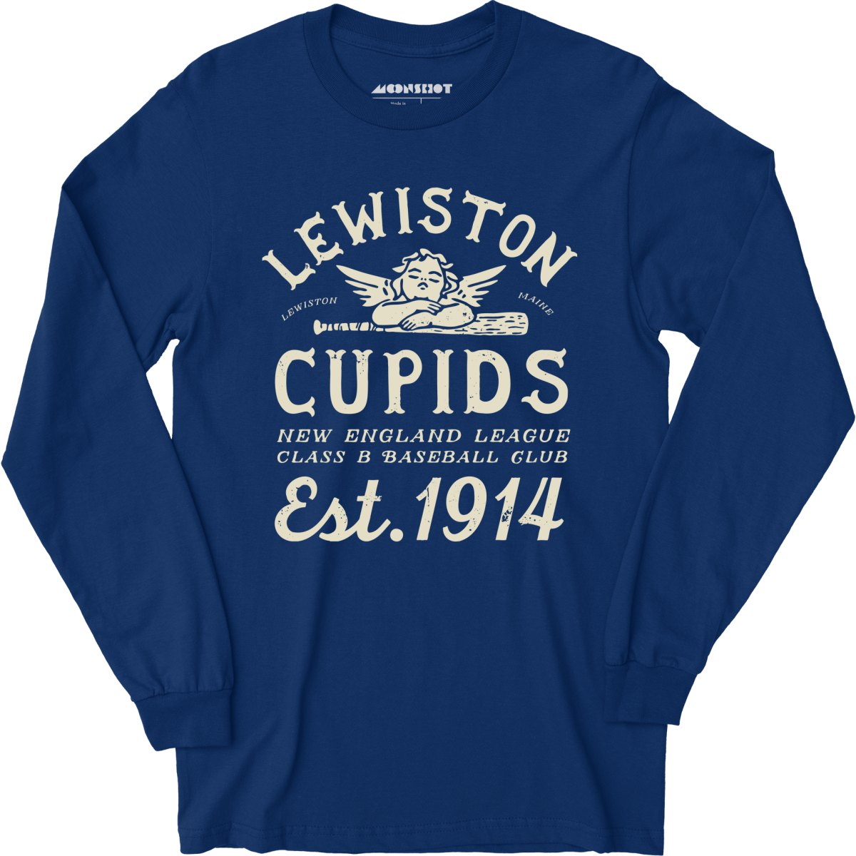 Lewiston Cupids - Maine - Vintage Defunct Baseball Teams - Long Sleeve T-Shirt