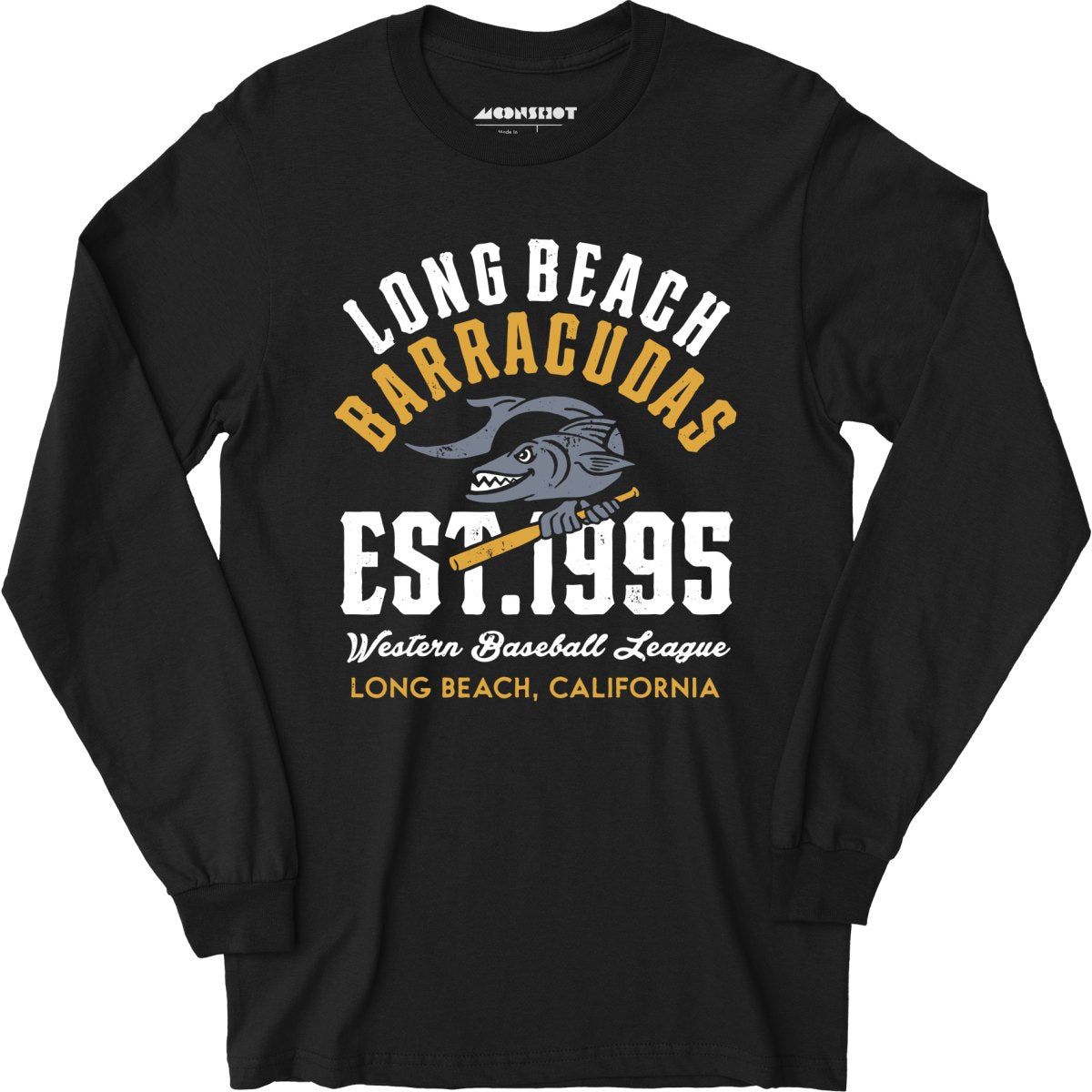 Long Beach Barracudas - California - Vintage Defunct Baseball Teams - Long Sleeve T-Shirt