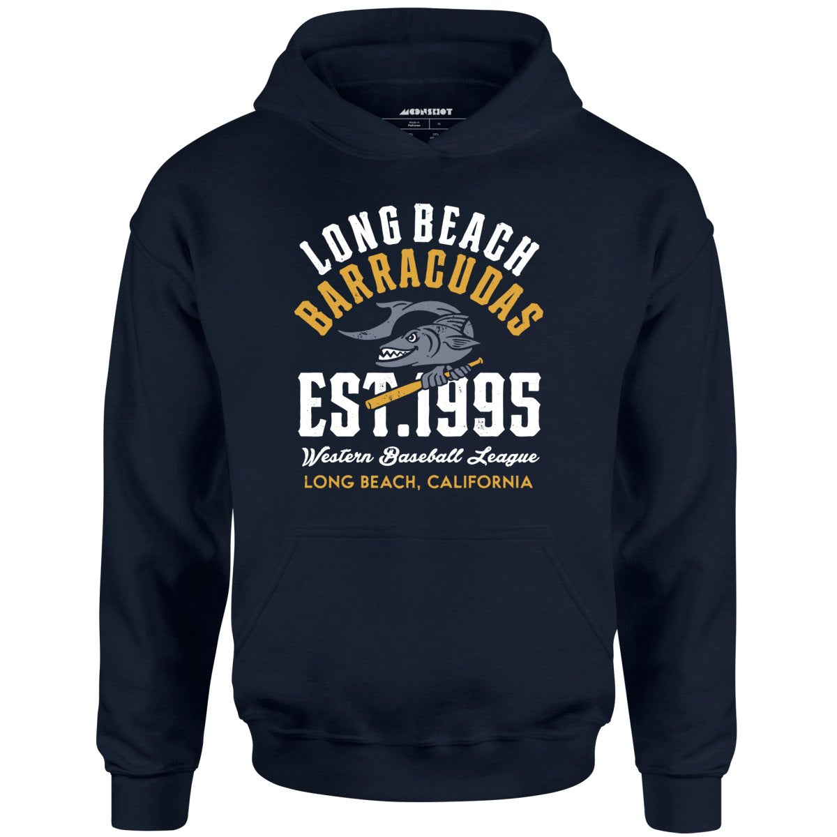 Long Beach Barracudas - California - Vintage Defunct Baseball Teams - Unisex Hoodie