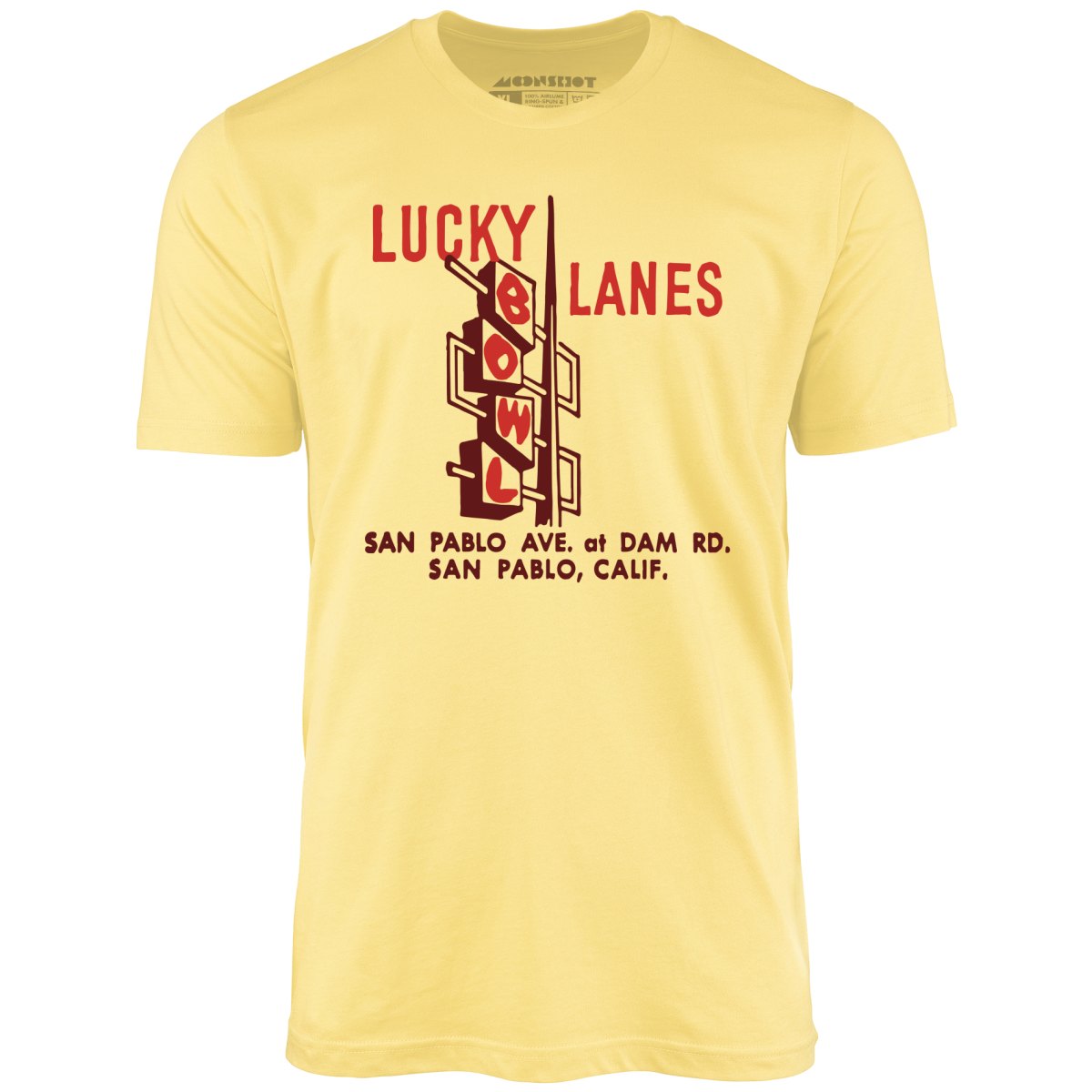 Lucky Lanes - San Pablo, CA - Vintage Bowling Alley - Unisex T-Shirt
