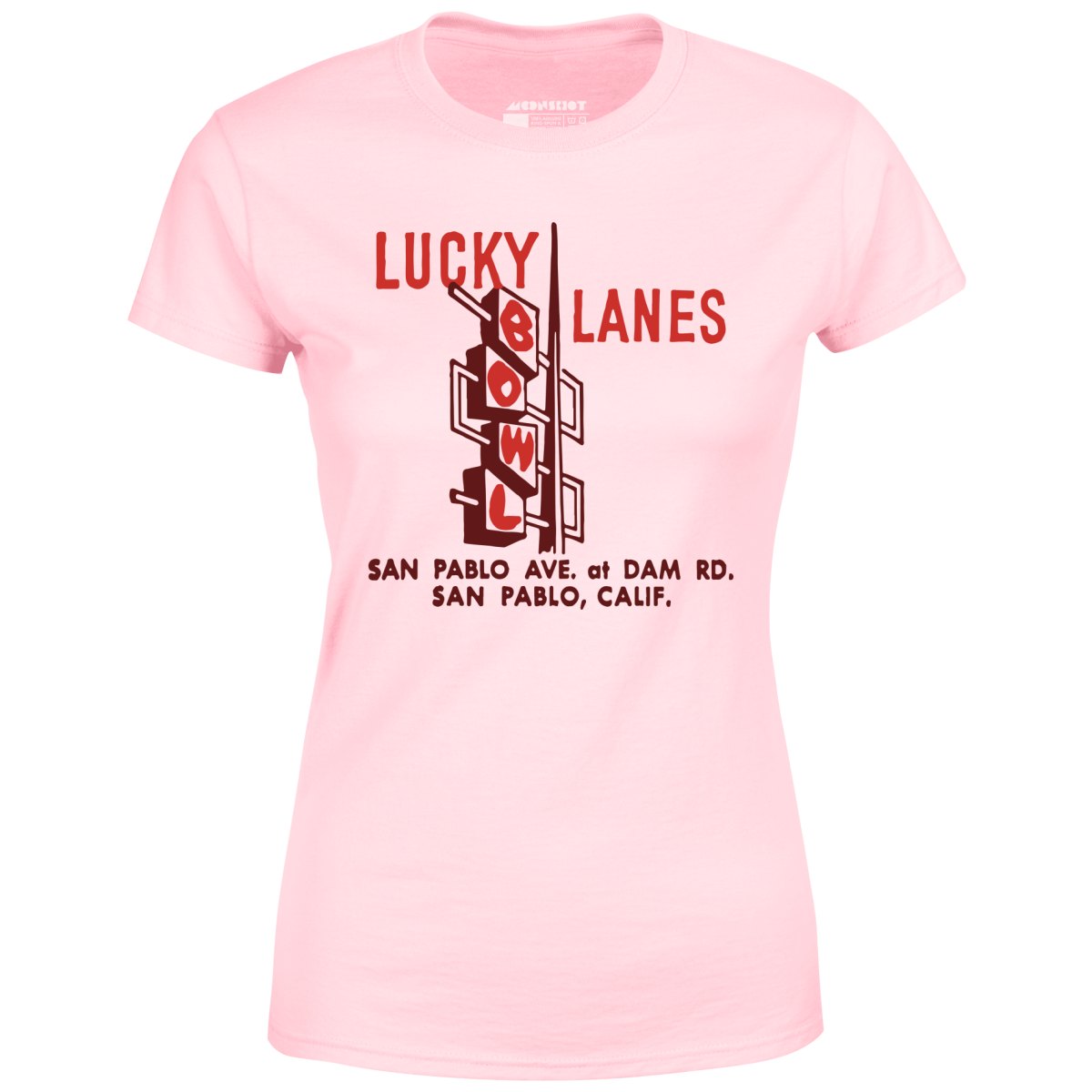 Lucky Lanes - San Pablo, CA - Vintage Bowling Alley - Women's T-Shirt