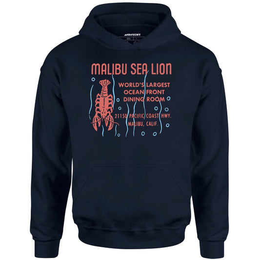 Malibu Sea Lion - Malibu, CA - Vintage Restaurant - Unisex Hoodie