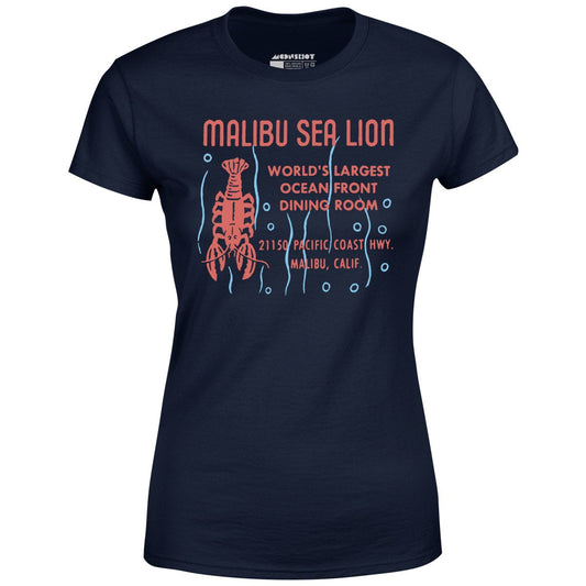 Malibu Sea Lion - Malibu, CA - Vintage Restaurant - Women's T-Shirt