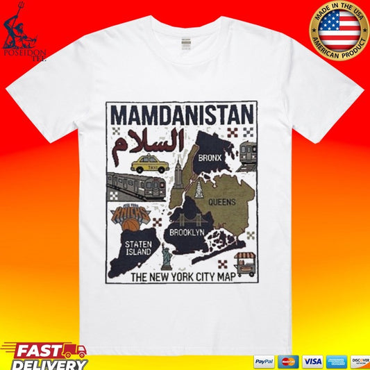 Mamdanistan The New York City Map T-shirt