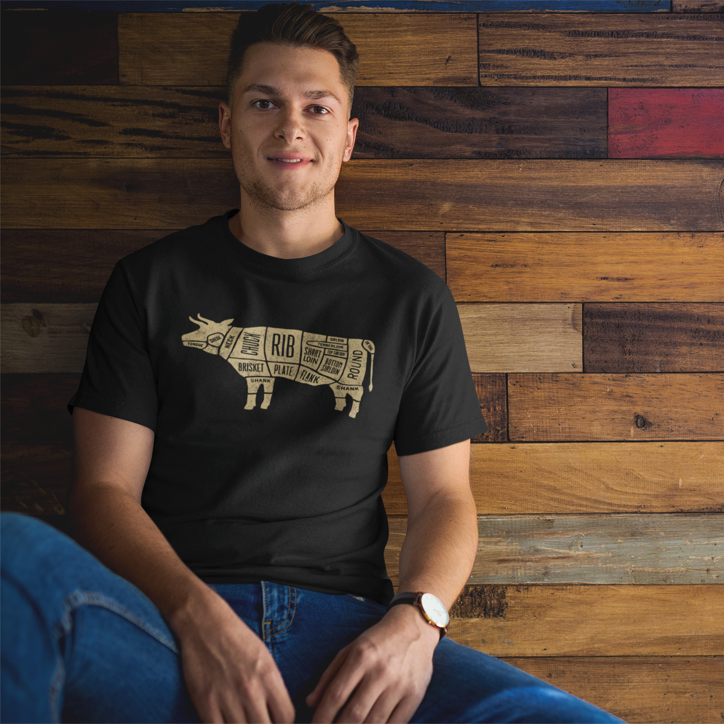 Beef Cow Diagram Tee