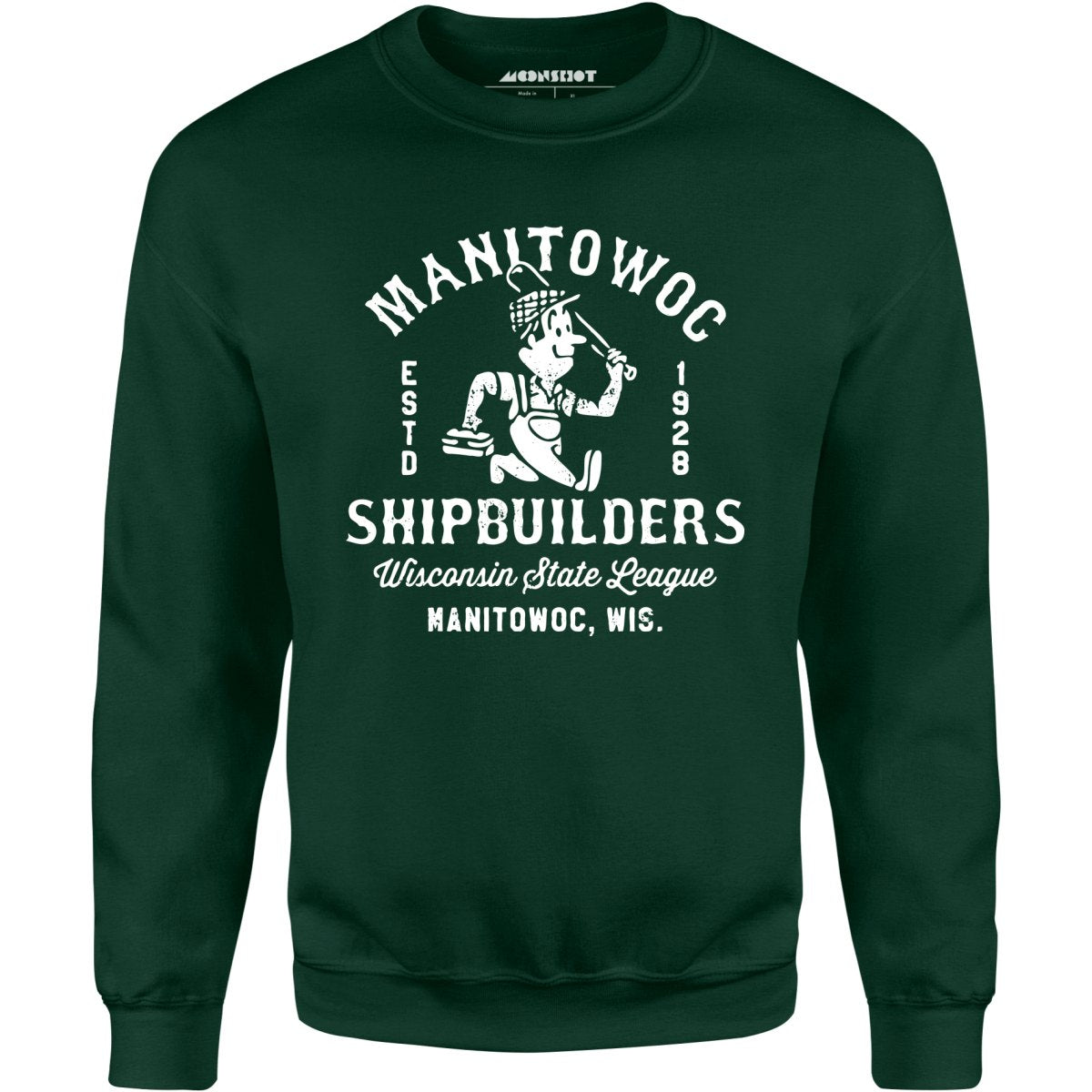 Manitowoc Shipbuilders - Wisconsin - Vintage Defunct Baseball Teams - Unisex Sweatshirt