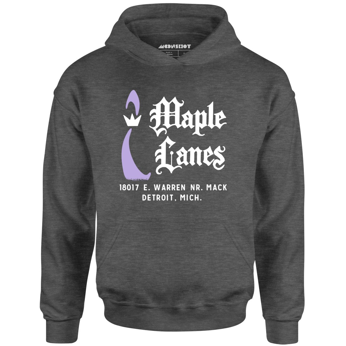 Maple Lanes - Detroit, MI - Vintage Bowling Alley - Unisex Hoodie