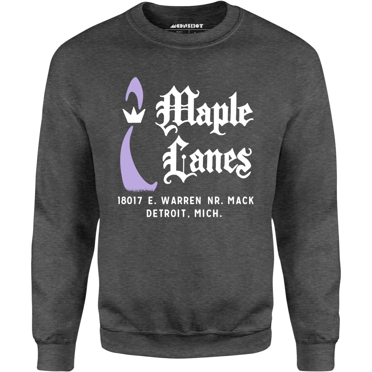 Maple Lanes - Detroit, MI - Vintage Bowling Alley - Unisex Sweatshirt
