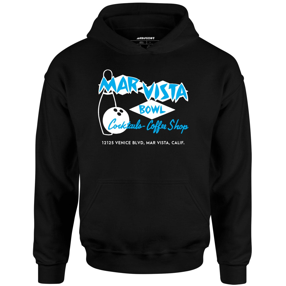 Mar Vista Bowl - Los Angeles, CA - Vintage Bowling Alley - Unisex Hoodie