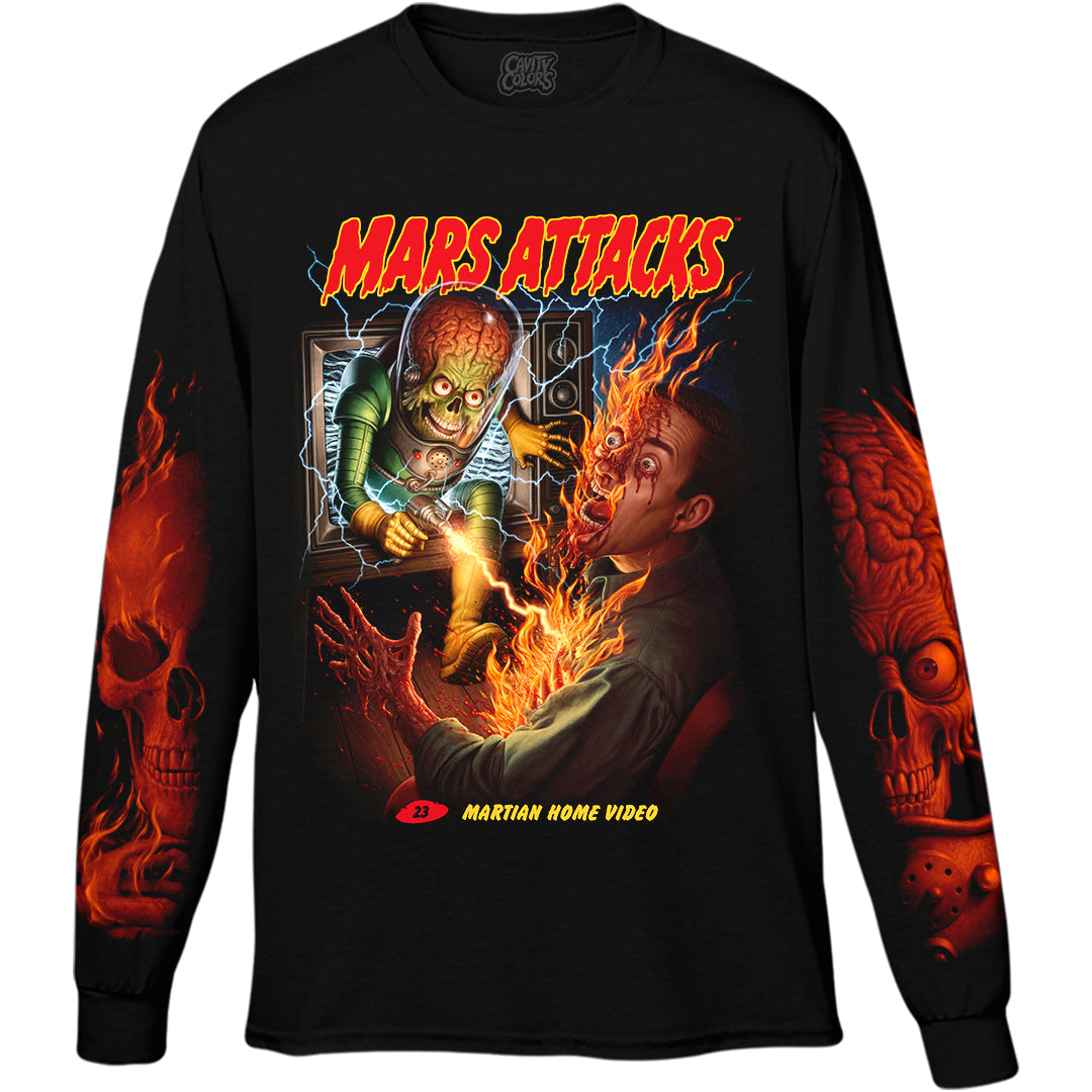 MARS ATTACKS: MARTIAN HOME VIDEO - LONG SLEEVE SHIRT