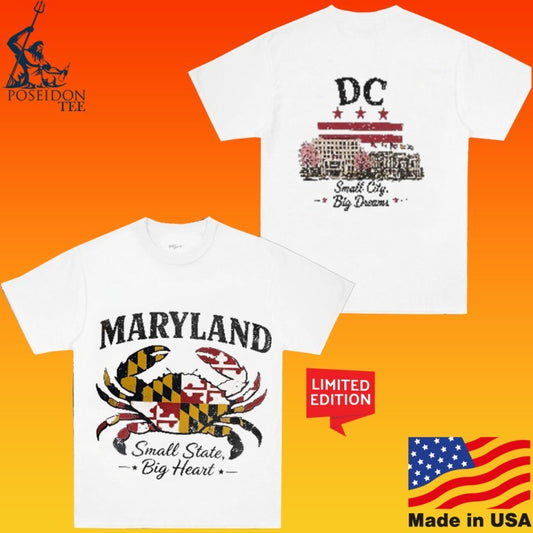 Maryland Small State Big Heart Dc Small City Big Dreams T-shirt