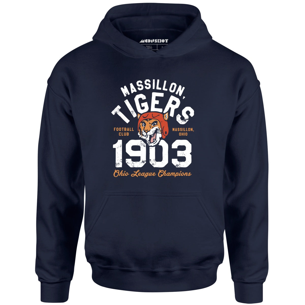 Massillon Tigers - Ohio - Vintage Defunct Football Teams - Unisex Hoodie