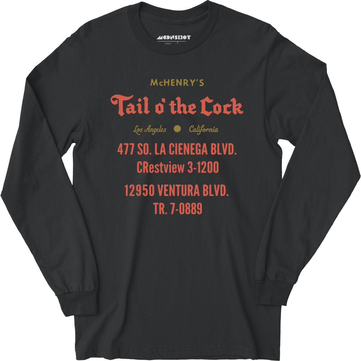 McHenry's Tail o' the Cock - Los Angeles, CA - Vintage Restaurant - Long Sleeve T-Shirt