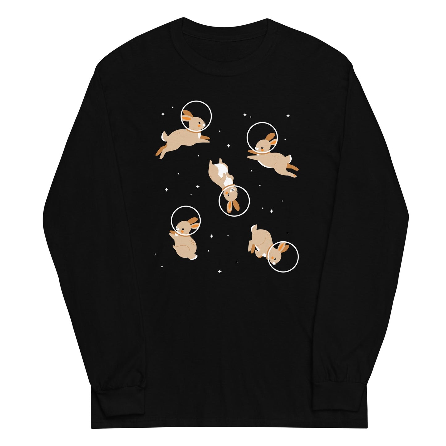 Bunnies In Space Unisex Long Sleeve Tee
