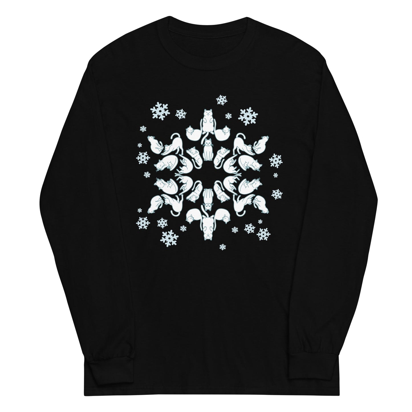 Cat Snowflake Unisex Long Sleeve Tee