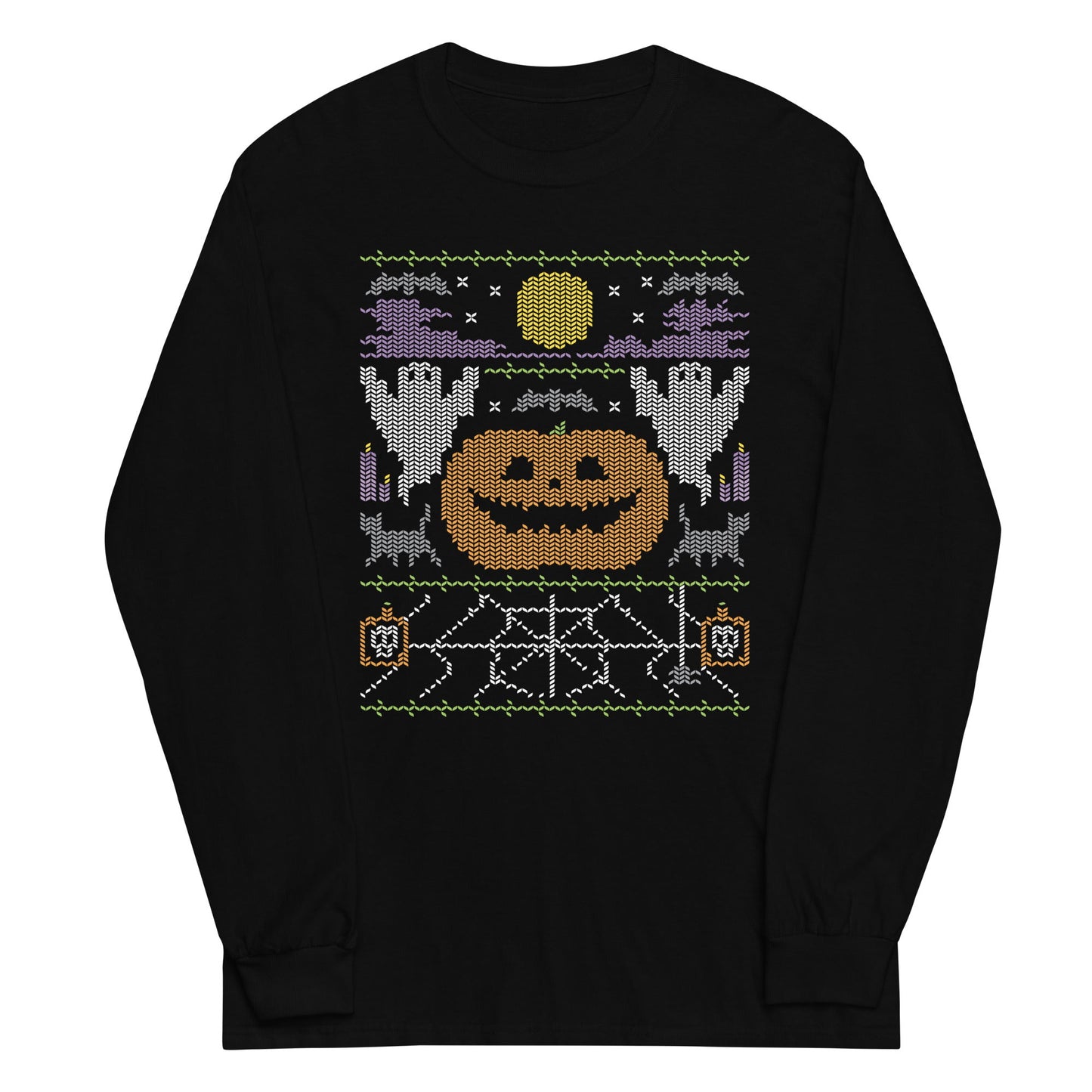 Ugly Halloween Sweater Unisex Long Sleeve Tee