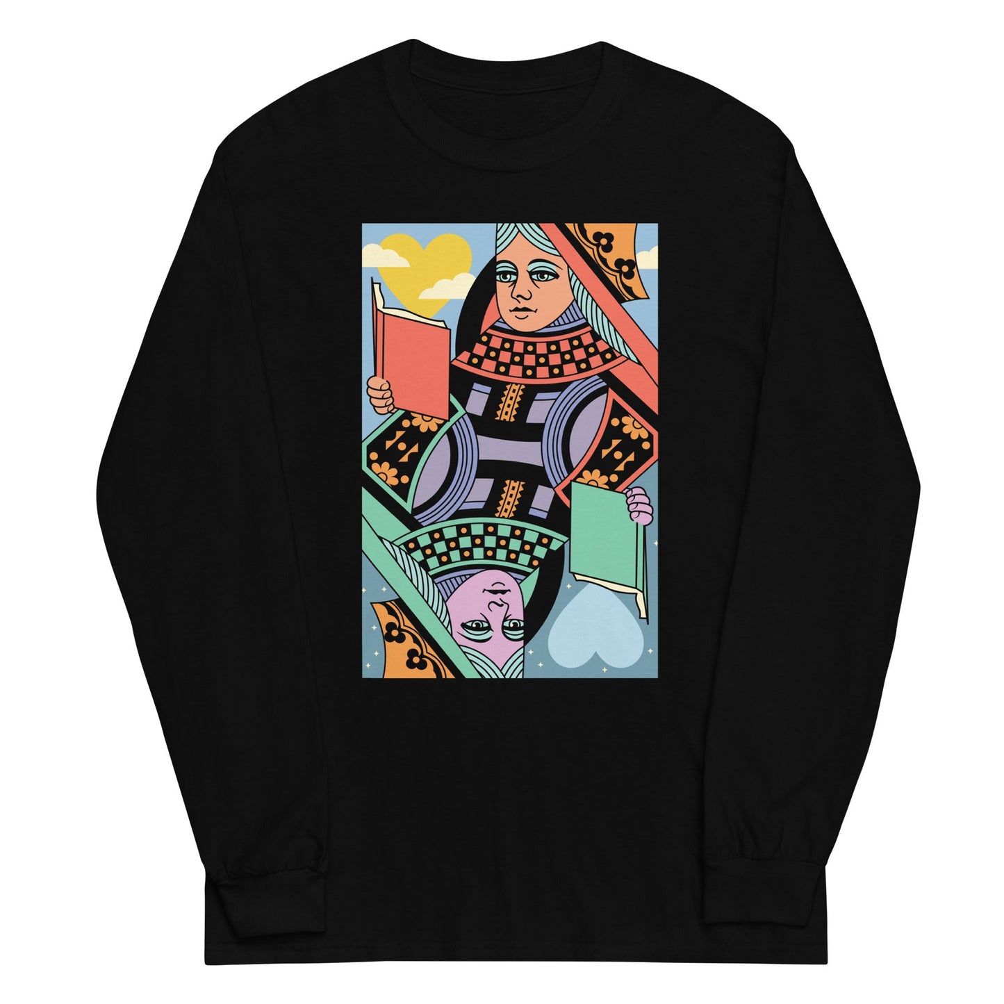 The Queen Of Books Unisex Long Sleeve Tee