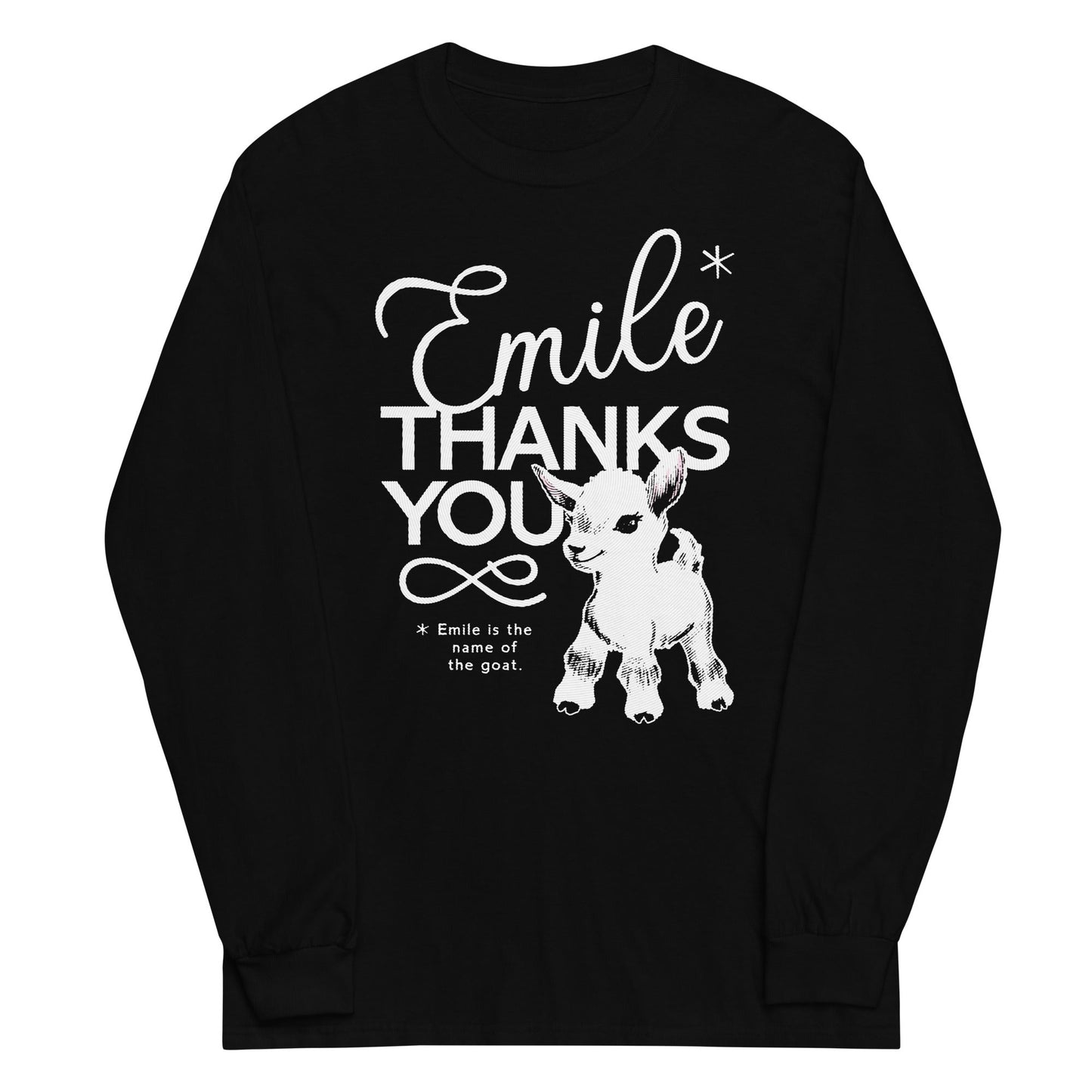 Emile Thanks You Unisex Long Sleeve Tee
