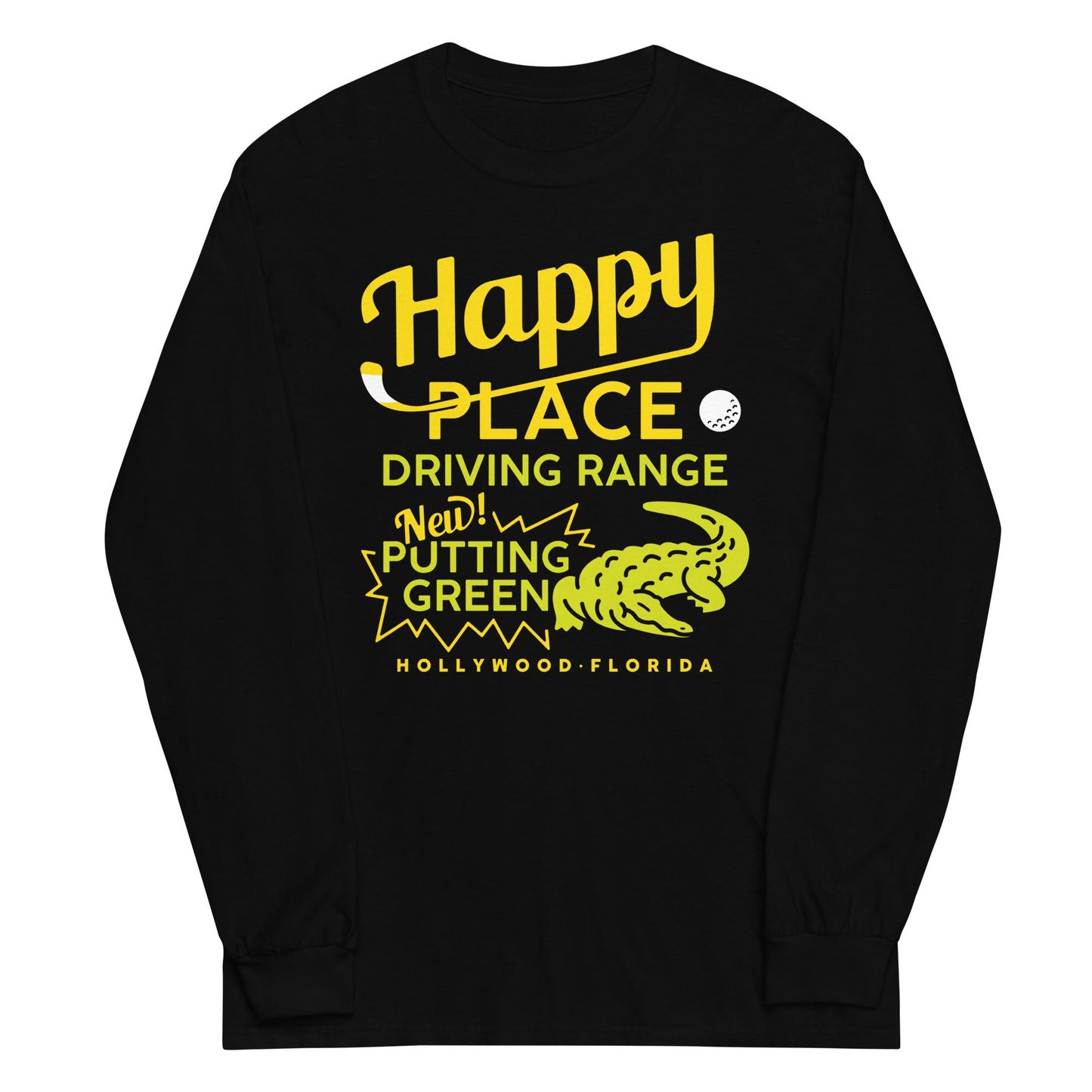 Happy Place Driving Range Unisex Long Sleeve Tee