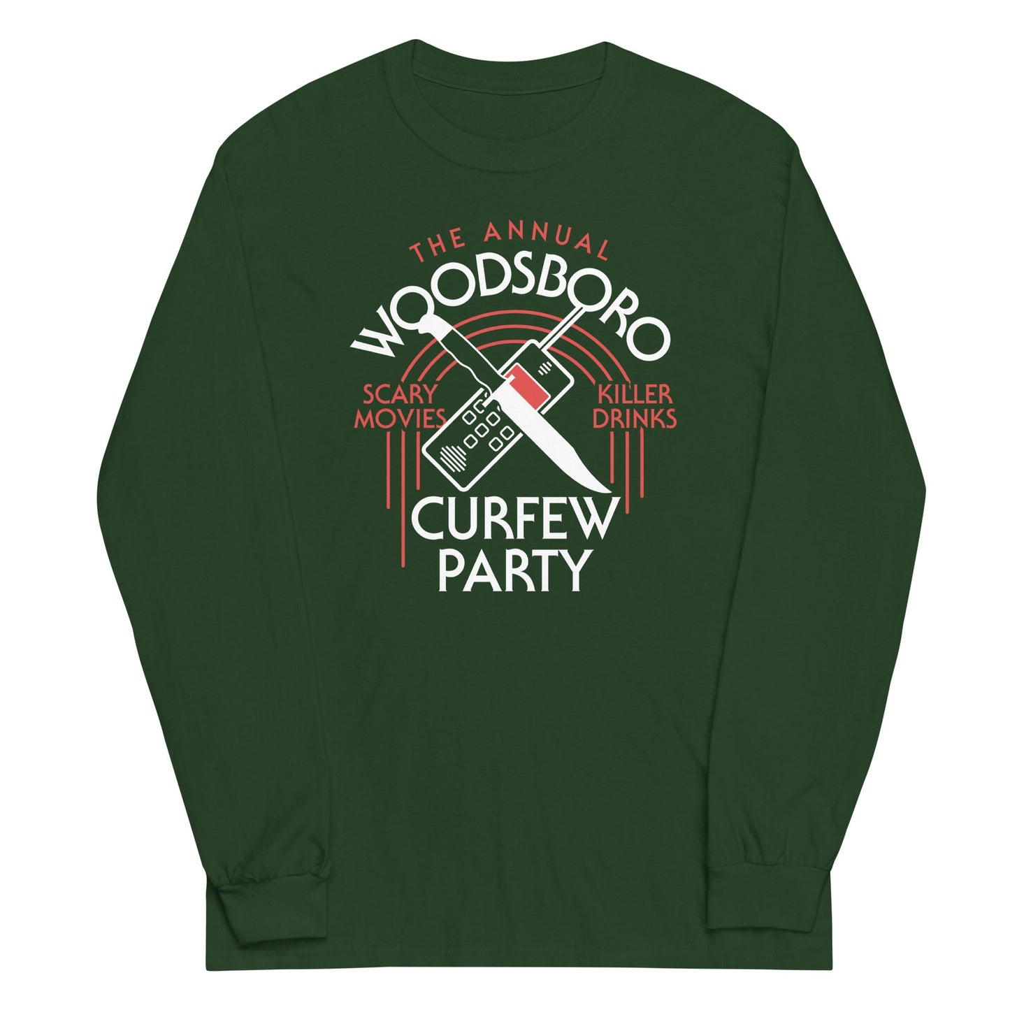 Woodsboro Curfew Party Unisex Long Sleeve Tee