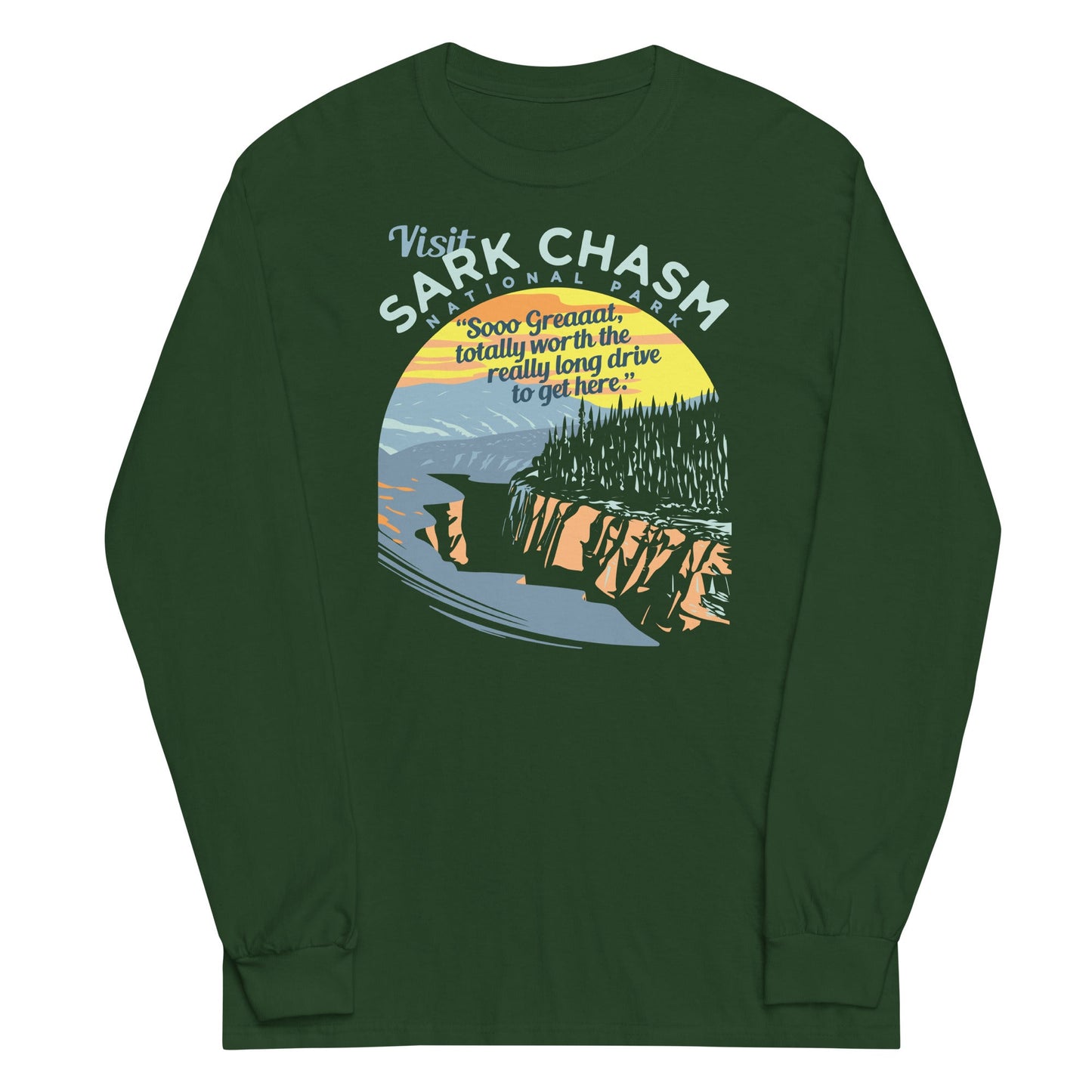 Visit Sark Chasm Unisex Long Sleeve Tee