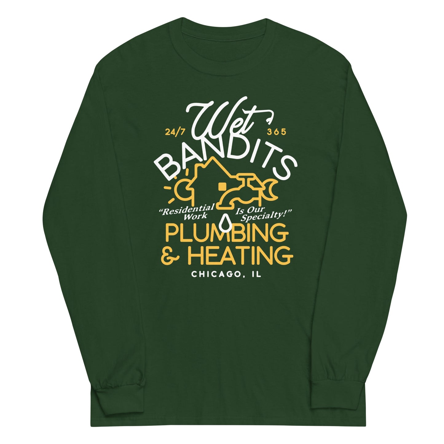 Wet Bandits Plumbing & Heating Unisex Long Sleeve Tee