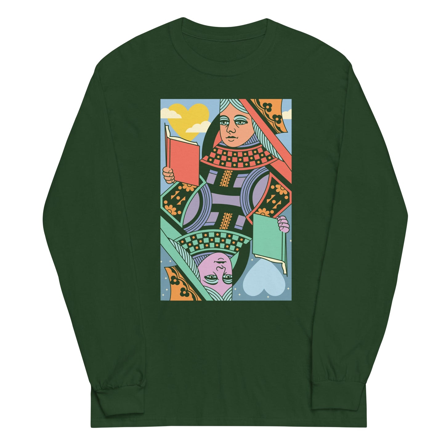 The Queen Of Books Unisex Long Sleeve Tee