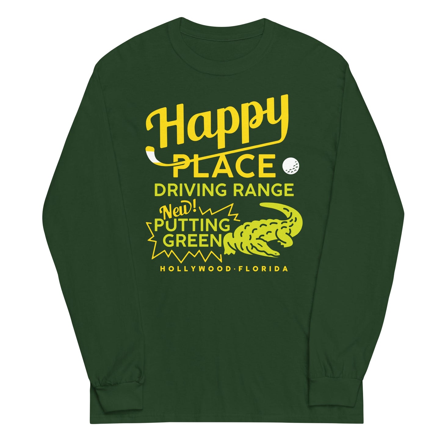 Happy Place Driving Range Unisex Long Sleeve Tee