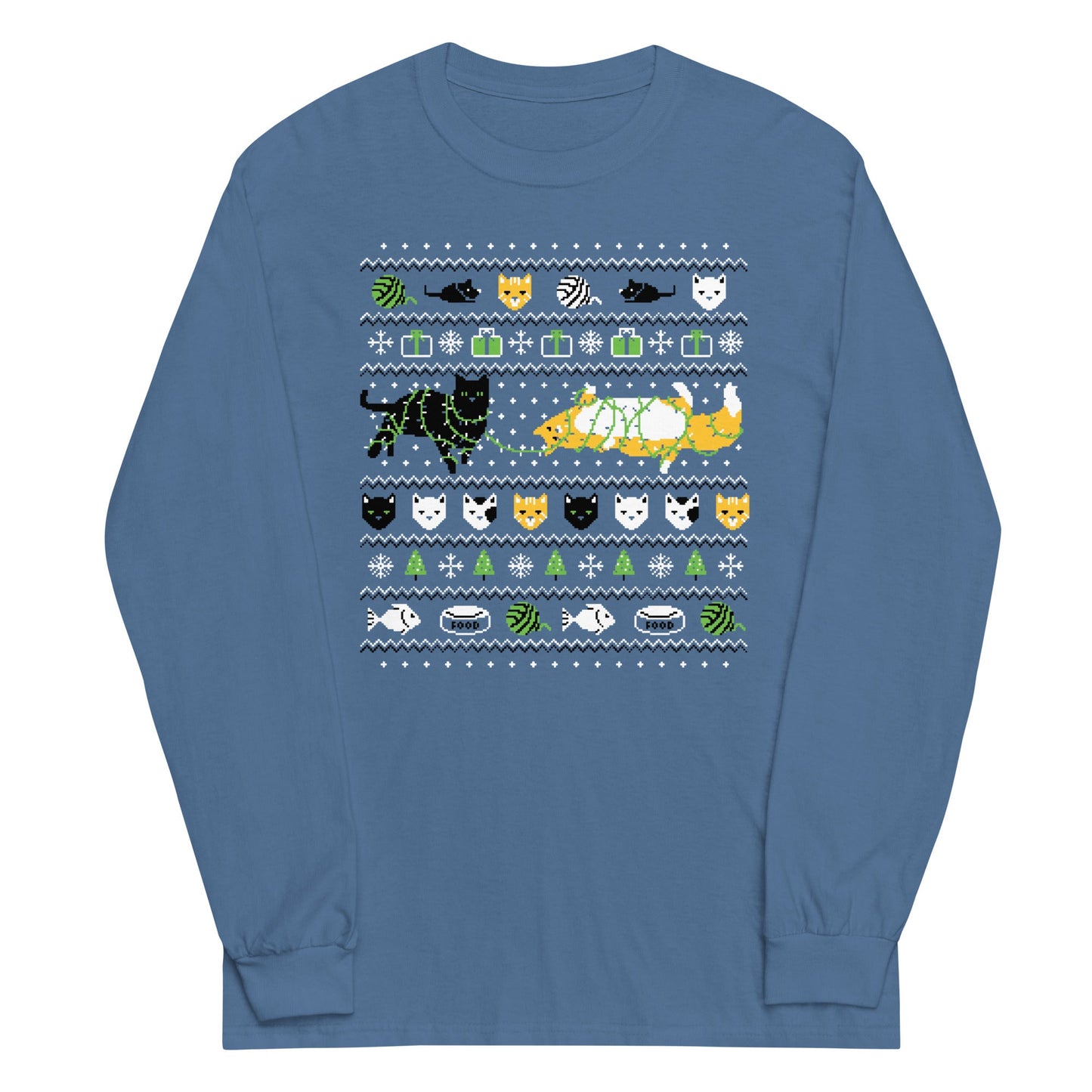Ugly Cat Sweater Unisex Long Sleeve Tee