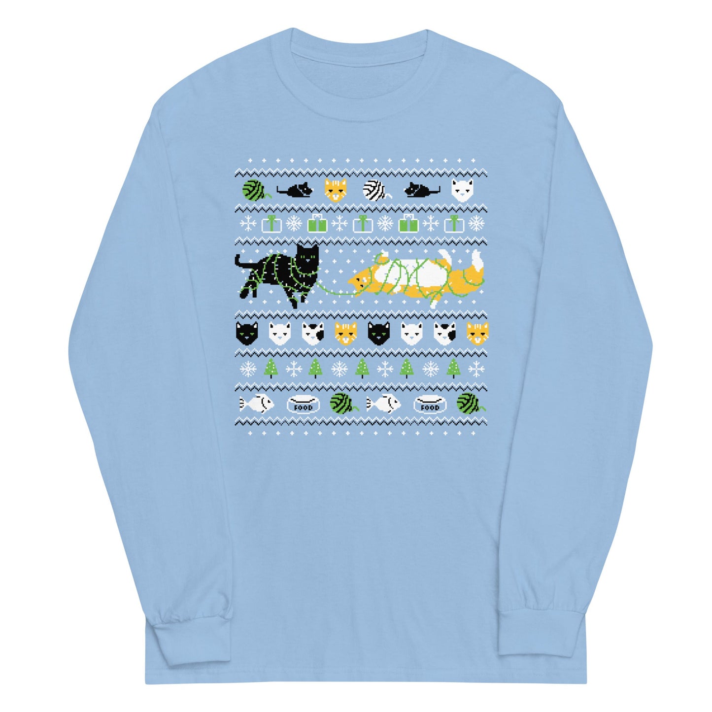 Ugly Cat Sweater Unisex Long Sleeve Tee