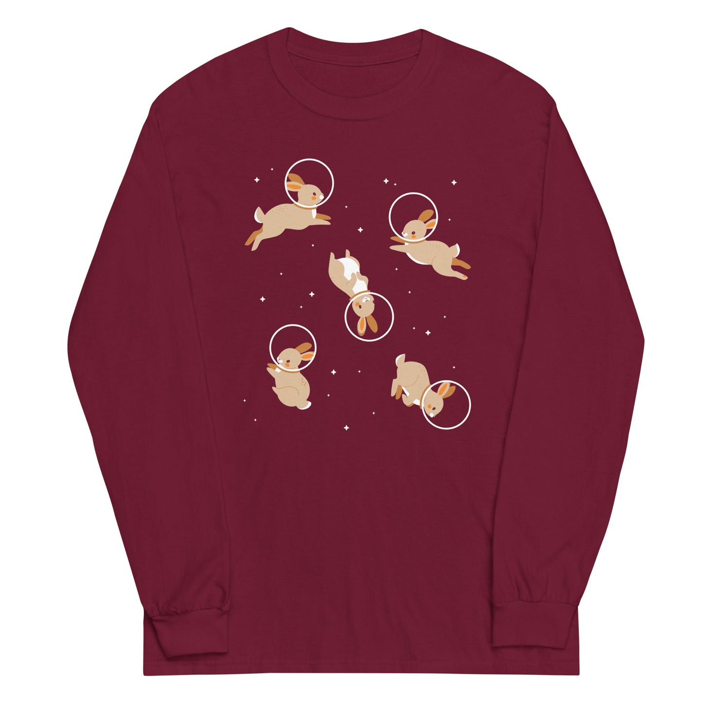 Bunnies In Space Unisex Long Sleeve Tee