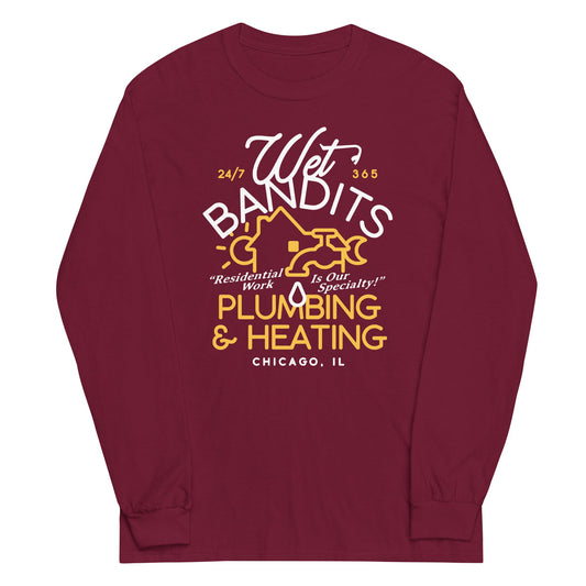 Wet Bandits Plumbing & Heating Unisex Long Sleeve Tee