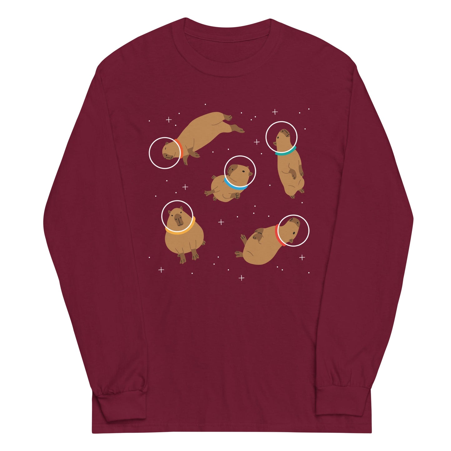 Capybaras In Space Unisex Long Sleeve Tee